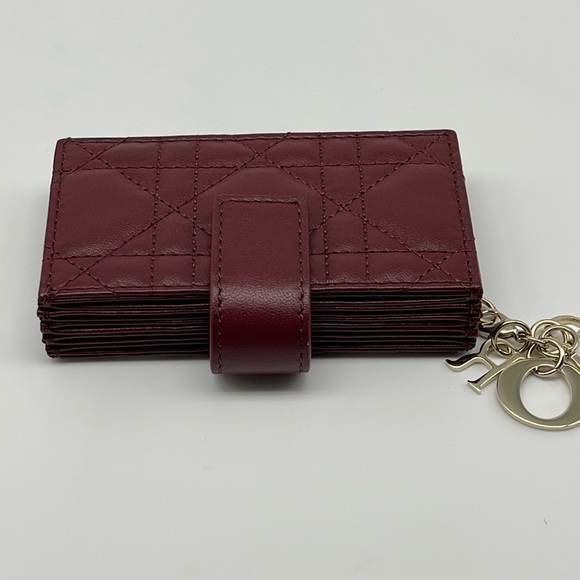 LADY DIOR 5-GUSSET CARD HOLDER ROUGE NEW DUST SHOPPING BAG BOX AUTHENTIC - Picture 4 of 13